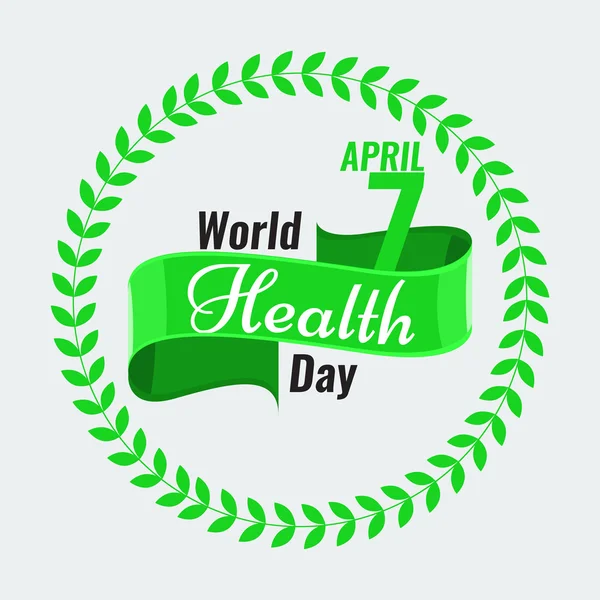 Creative World Health Day Salutation vecteur de stock. Ruban rouge — Image vectorielle