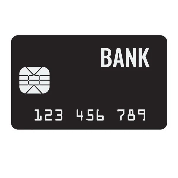 Ícone de cartão de crédito, cartão de banco de plástico, vetor plano — Vetor de Stock