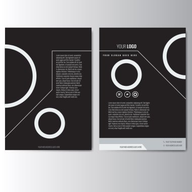 Yaratıcı yıllık rapor Broşür Broşür Broşürü şablonU A4 boyutu