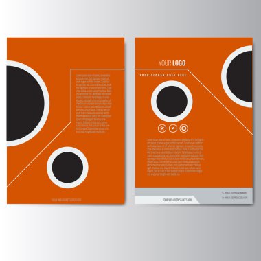 Yaratıcı yıllık rapor Broşür Broşür Broşürü şablonU A4 boyutu