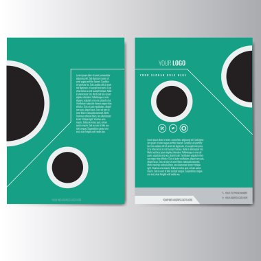 Yaratıcı yeşil faaliyet raporu broşür broşür ve ilan şablon A4 boyutu