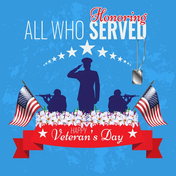 Gaziler günü arka plan. Vektör Veteran tebrik kartı.