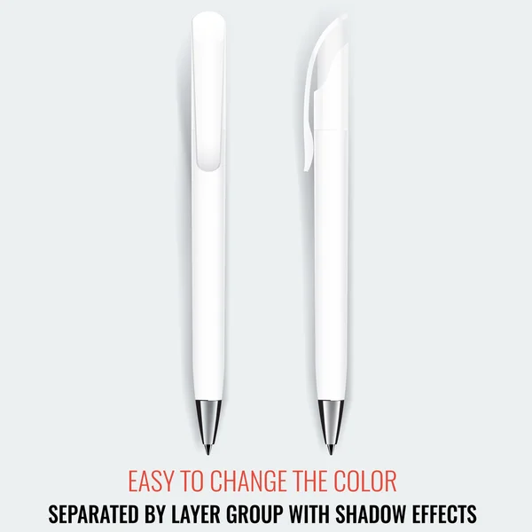 , Vektör kalem kalem. Kurumsal kimlik ve marka ileti örneği. Promosyon Hediye.