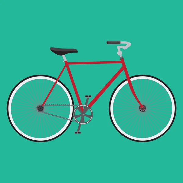 Ícone de bicicleta design de cor sólida e plana . — Vetor de Stock