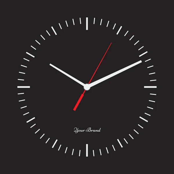 Wektor prosta klasyczna ikona zegara bez cyfr — Wektor stockowy
