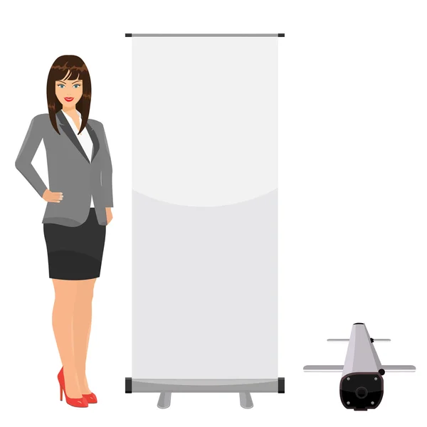 Boş yalıtılmış vektör, ekran mockup'ınız için afiş ilerler