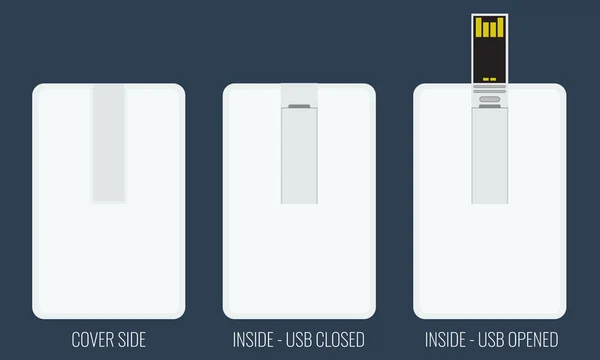 Modèle vide de carte flash USB pour l'identité de l'entreprise — Image vectorielle