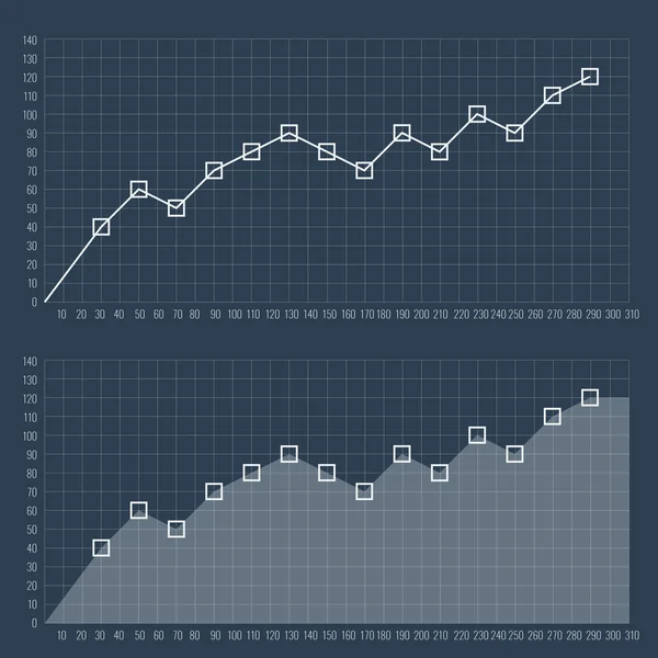 Gráficos y gráficos establecidos. Datos estadísticos, infografía de información . — Vector de stock