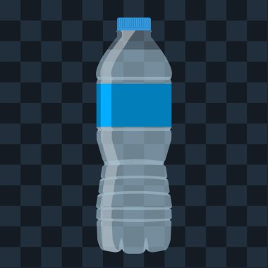 Bir şişe su simgesi. Düz stil vektör.