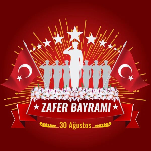 Ulusal zafer gün Türkiye Türk bayrağı ile