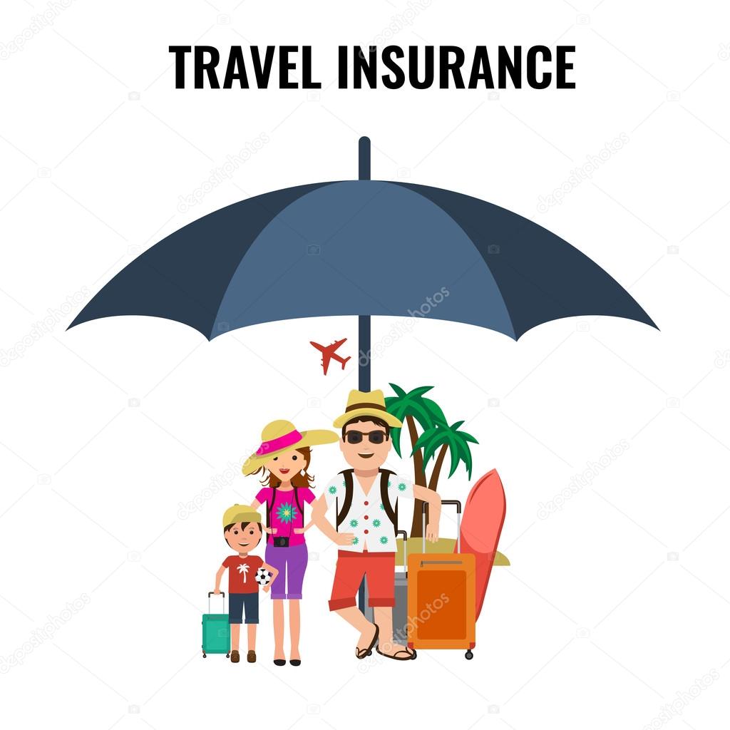 Travel Insurance Concept for Poster with family traveling, Stock Vector  Image by ©zeynurbabayev #120966160