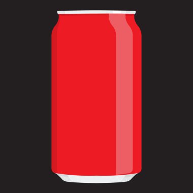 Boş Tincan ambalajı. Vektör Mock şablonu. Düz renk stili.