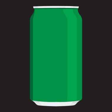 Boş Tincan ambalajı. Vektör Mock şablonu. Düz renk stili.