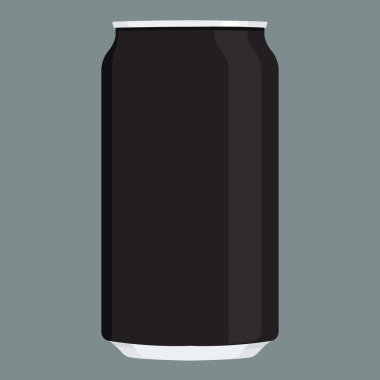 Boş Tincan ambalajı. Vektör Mock şablonu. Düz renk stili.