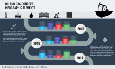 Boru hattı yol petrol ve doğal gaz kavramı Infographic tasarım öğeleri