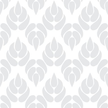 Yapraksız desen. Grafik süsü. Çiçek gibi bir geçmişi var. Yapraklarla tekrar eden doku. Katı renk vektör illüstrasyonu.