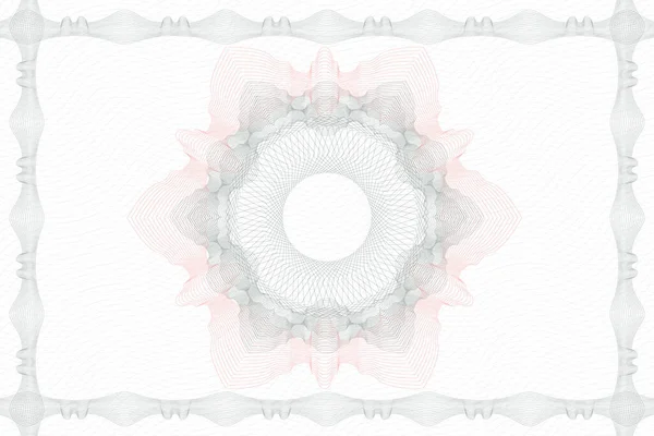 Rosette abstraite ou fond guilloché. Art linéaire Illustration vectorielle. — Image vectorielle