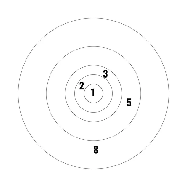 Gouden doorsnede verhouding of proportie cirkels. Harmonieus concept met cirkels. Vector Illustratie.. — Stockvector