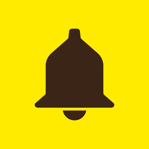 Bell Icon Symbol. Vereinzelte Glockensilhouette. Flache Farbvektorabbildung. — Stockvektor