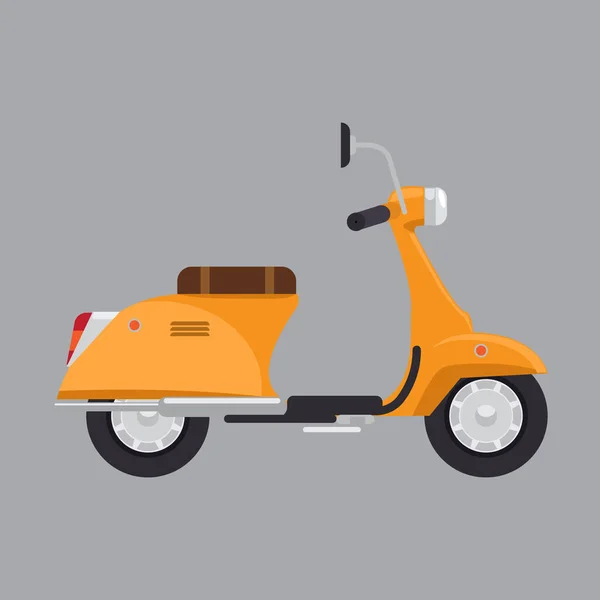 Scooter ou moto moderne pour la livraison. Illustration vectorielle couleur plate et unie. — Image vectorielle