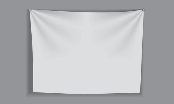 Białe zasłony tkaniny dla tła, ilustracji wektorowych siatki — Wektor stockowy