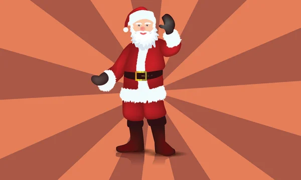 Ilustración vectorial de Santa Claus con fondo bonito — Vector de stock