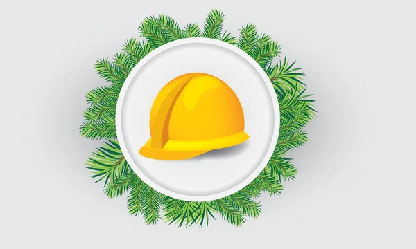 Konstruktion hardhat med xmass tema — Stock vektor