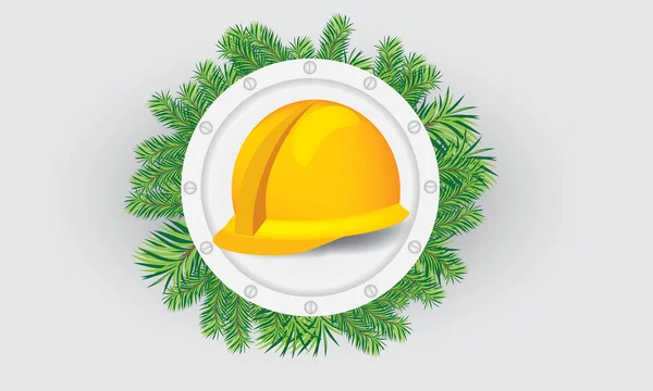 Konstruktion hardhat med xmass tema — Stock vektor