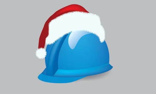 Konstruktion hardhat med xmass tema — Stock vektor