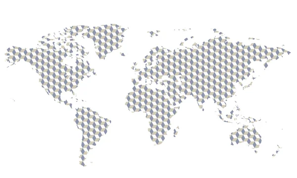 Carte du monde créative avec motif étrange — Image vectorielle