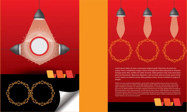 Progettazione concettuale di fondo per brochure o volantino, illustrazione vettoriale astratta — Vettoriale Stock