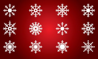 Noel kış tasarımı için güzel kar taneleri.