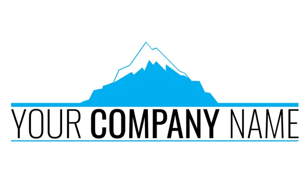 Geïllustreerde logo met berg symbool voor een bedrijf — Stockvector