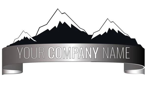 插图的标识与山标志为一家公司 — 图库矢量图片