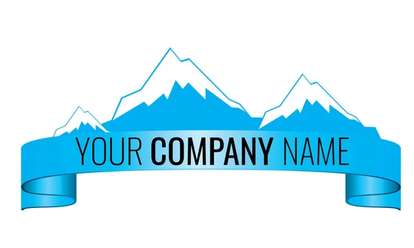 插图的标识与山标志为一家公司 — 图库矢量图片