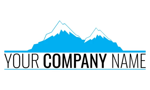 Geïllustreerde logo met berg symbool voor een bedrijf — Stockvector
