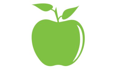 Vektör yeşil elma sembolü şekil