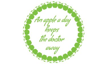 Yeşil elma alıntı bir elma bir gün uzak doktor tutar..