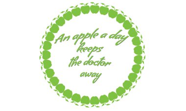 Yeşil elma alıntı bir elma bir gün uzak doktor tutar..