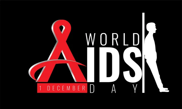 İlk Aralık Dünya AIDS günü kavramı — Stok Vektör
