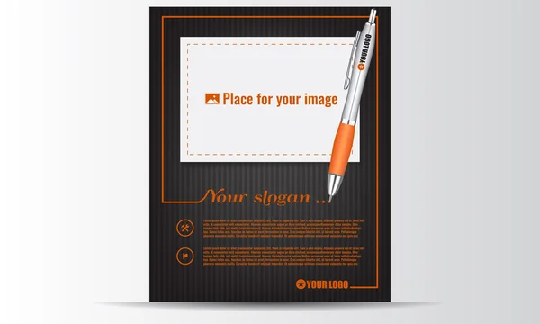 Volante de diseño vectorial creativo y lugar para la imagen. Cartel de negocios . — Vector de stock