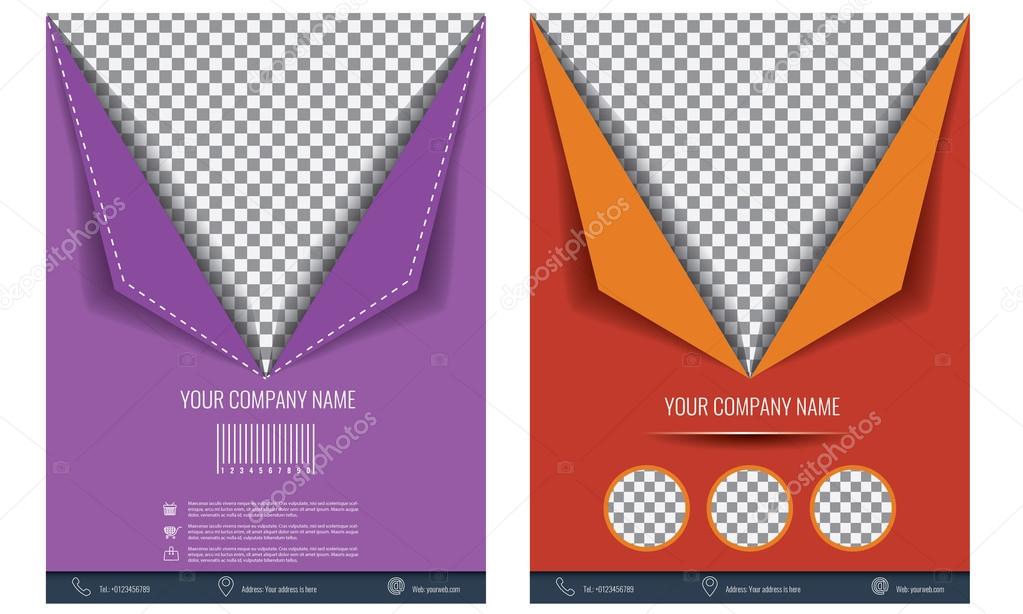 Vector design page template modern style flyer, advertising, poster.