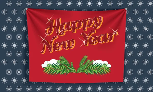 Joyeux Noël et bonne année carte de vœux, illustration vectorielle — Image vectorielle