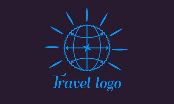 Illustration du logo d'entreprise vectoriel de voyage avec Globe. Élément de conception vectorielle . — Image vectorielle