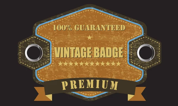 Vecchia etichetta grunge vintage retrò marrone - qualità premium — Vettoriale Stock