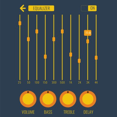 Equilizer UI mobil uygulama Smartphone ve web tasarımı için