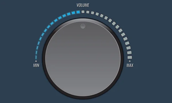 기술 음악 버튼, 볼륨 노브 Ui, 응용 프로그램. — 스톡 벡터