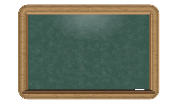 Illustrated Vector green chalkboard with nice realistic wood border. — Stock Vector