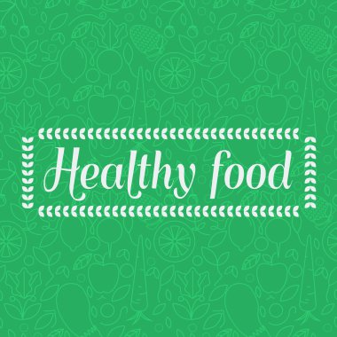 Sağlıklı gıda - Dikişsiz desen arka plan ile meyve doğrusal kutsal kişilerin resmi