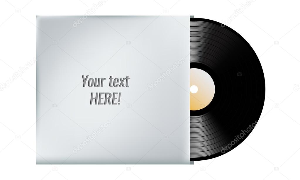 Vinyl record in blank cover envelope. Vector Vector by ©zeynurbabayev 99779926